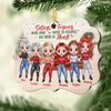 Sisters Forever, Never Apart - Maybe In Distance But Never At Heart - Personalized Custom Benelux Shaped Wood Christmas Ornament