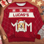 I'm A Dog Mom - Personalized Custom Unisex Ugly Christmas Sweatshirt, Wool Sweatshirt, All-Over-Print Sweatshirt - Gift For Dog Lovers, Pet Lovers, Christmas Gift