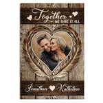 Custom Photo Rustic Couple Gifts - Personalized Poster