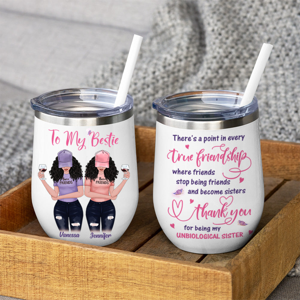 True Friendship - Gift For Best Friends - Personalized Tumbler.