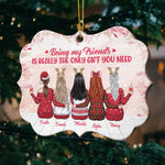 Being My Friends Is Really The Only Gift You Need - Personalized Custom Benelux Shaped Wood Christmas Ornament