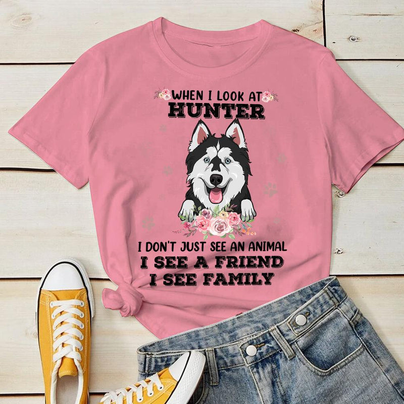 My Dog Is Family - Personalized Custom Unisex T-shirt