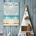 Custom Name Beach Couple Gifts - Personalized Poster