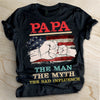 USA The Man The Myth The Bad Influence - Gift for Dad, Personalized Custom Unisex T-shirt