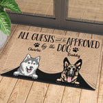 Custom Name Dog Approval Gifts for Dog Lovers - Personalized Doormat