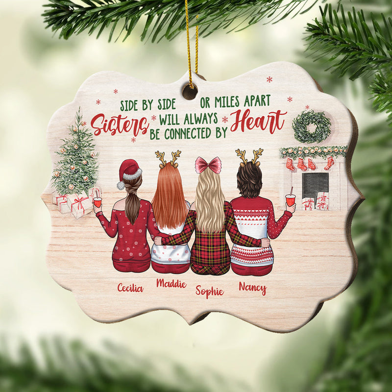 Because Of You I Laugh A Little Harder, Cry A Little Less And Smile A Lot More - Personalized Custom Benelux Shaped Wood Christmas Ornament