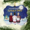 Life Is Better With Family - Personalized Custom Benelux Shaped Wood Christmas Ornament