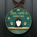 Custom Name Cat Lover Welcome Gifts - Personalized Wood Sign