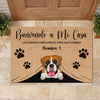 Los humanos simplemente viven aquí con nosotros Spanish - Funny Personalized Pet Decorative Mat