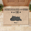 l’accesso di tutti gli ospiti deve essere approvato dal cane Italian - Personalized Decorative Mat