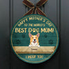 Happy Mother's Day To The Best Dog Mom - Funny Personalized Dog Door Sign