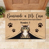 Bienvenido A Mi Casa Spanish - Funny Personalized Cat Decorative Mat (WT)