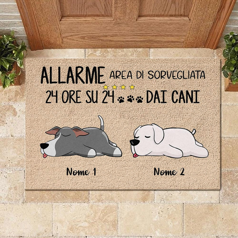 l’accesso di tutti gli ospiti deve essere approvato dal cane Italian - Personalized Decorative Mat