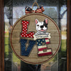 American Love - Funny Personalized Dog Door Sign
