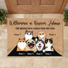 Die Menschen leben hier bei mir German - Funny Personalized Cat Decorative Mat