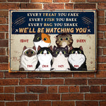 Custom Name Funny Cat Gifts for Cat Lovers - Personalized Metal Sign