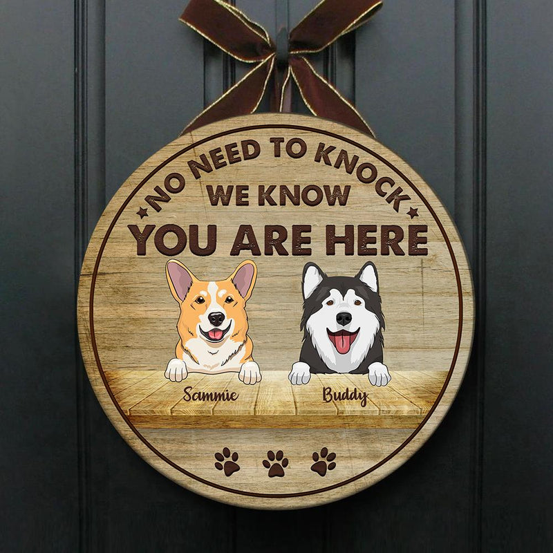 No Need To Knock - Funny Personalized Dog Door Sign