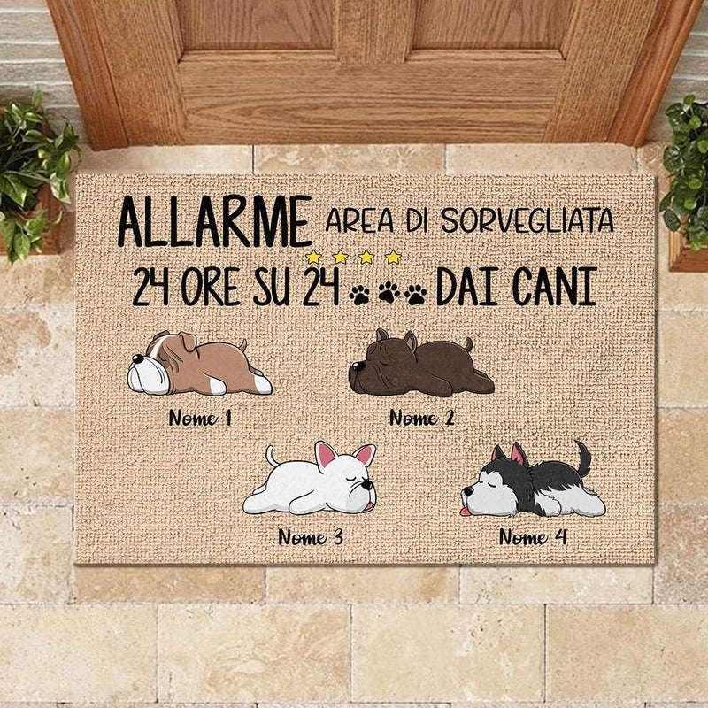 l’accesso di tutti gli ospiti deve essere approvato dal cane Italian - Personalized Decorative Mat