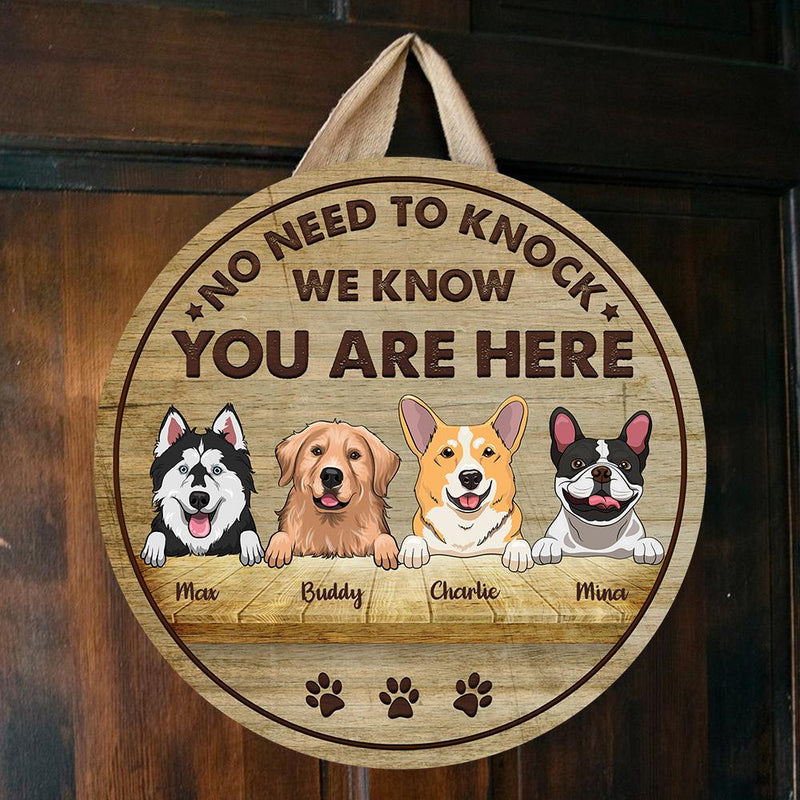 No Need To Knock - Funny Personalized Dog Door Sign