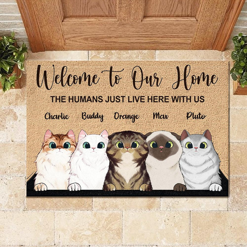 Welcome To My Home - Funny Personalized Cat Decorative Mat (WW)