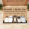 Bienvenido A Mi Casa Spanish - Funny Personalized Cat Decorative Mat, Doormat