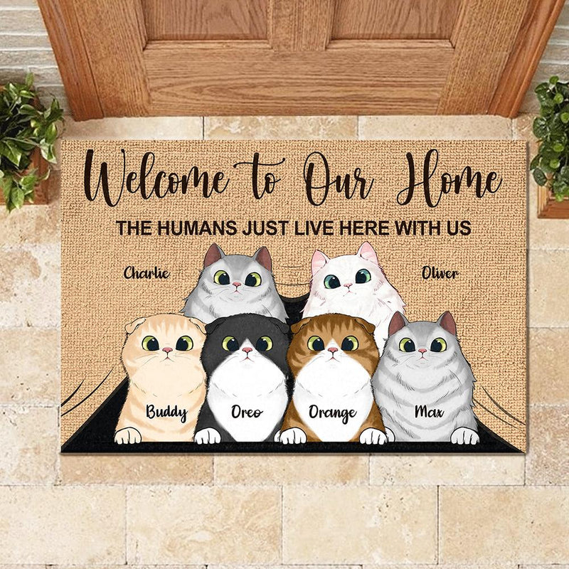 Welcome To My Home - Funny Personalized Cat Decorative Mat (WW)