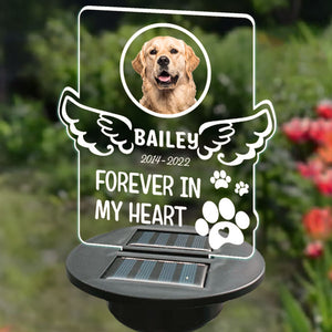 Always In My Mind Forever In My Heart - Personalized Memorial Garden Solar Light - Upload Image, Memorial Gift, Sympathy Gift