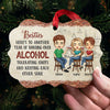 Hangovers Are Temporary Drunk Stories Are Forever - Bestie Personalized Custom Ornament - Aluminum Benelux Shaped - Christmas Gift For Best Friends, BFF, Sisters