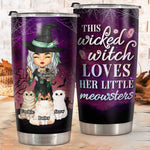 Custom Name Witch Cat Lover Gifts - Personalized Tumbler
