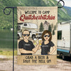 Welcome To Camp Quitcherbitchin Vintage - Personalized Flag - Gift For Camping Lovers