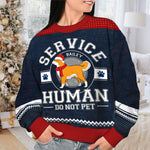 Custom Name Funny Service Human Christmas Gifts for Dog Lovers - Personalized Sweatshirt