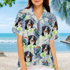 Tropical Bird Flower Pattern - Dog & Cat Personalized Custom Unisex Hawaiian Shirt - Upload Image, Dog Face, Cat Face - Summer Vacation Gift, Gift For Pet Owners, Pet Lovers