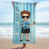 Colorful Stripe For This Vacation - Personalized Beach Towel - Gift For Bestie, Best Friend, Sister, Birthday Gift For Bestie And Friend, Christmas Gift