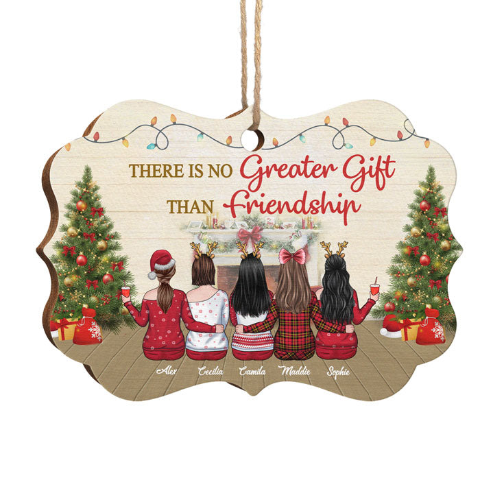 We Are More Than Friends, We‚re Like A Really Small Gang - Personalized Custom Benelux Shaped Wood/Aluminum Christmas Ornament - Gift For Bestie, Best Friend, Sister, Birthday Gift For Bestie And Friend, Christmas New Arrival Gift