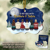 Family Will Be Connected By Heart - Personalized Custom Christmas Wooden Card With Pop Out Ornament - Gift For Family, Christmas Gift