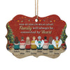 Family Will Always Be Connected By Heart - Personalized Custom Benelux Shaped Wood Christmas Ornament - Gift For Family, Christmas Gift