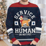 Custom Name Funny Service Human Christmas Gifts for Dog Lovers - Personalized Sweatshirt