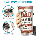 Best Partners In Crime - Dear Dad, We're Awesome - Family Personalized Custom Tumbler - Father's Day, Birthday Gift For Dad