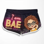 Return To Bae, I'm Bae - Personalized Couple Beach Shorts - Gift For Couples, Husband Wife