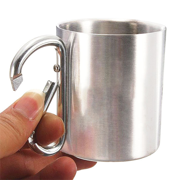 I Tried To Be A Good Girl But - Personalized Carabiner Camping Mug - Gift For Camping Lovers