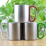 Let's Sit By The Campfire - Personalized Carabiner Camping Mug - Gift For Camping Lovers