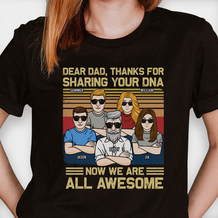 Thanks For Sharing Your DNA - Personalized Unisex T-shirt - Gift For Dad
