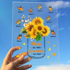Sunflower Grandma Mom Loves Butterfly Kids  - Gift For Mom, Grandma - Personalized Acrylic Plaque
