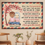 Custom Name I Love You More Couple Gifts - Personalized Poster