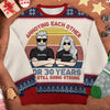 Annoying Each Other For So Many Years - Gift For Couples, Personalized Custom Unisex Ugly Christmas Sweatshirt, Wool Sweatshirt, All-Over-Print Sweatshirt