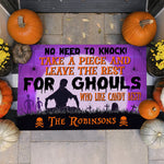 No Need To Knock - Take A Piece And Leave The Rest For Ghouls - Personalized Decorative Mat, Halloween Ideas.
