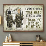 Custom Name Hunting Couple Gifts - Personalized Poster