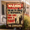 Happy Halloween - You Are Now A Target - Personalized Metal Sign, Halloween Ideas
