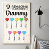Reasons I Love Being A Grandma - Personalized Vertical Poster