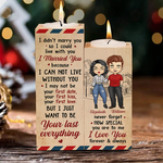 I Just Want To Be Your Last Everything - Gift For Couples, Personalized Candle Holder